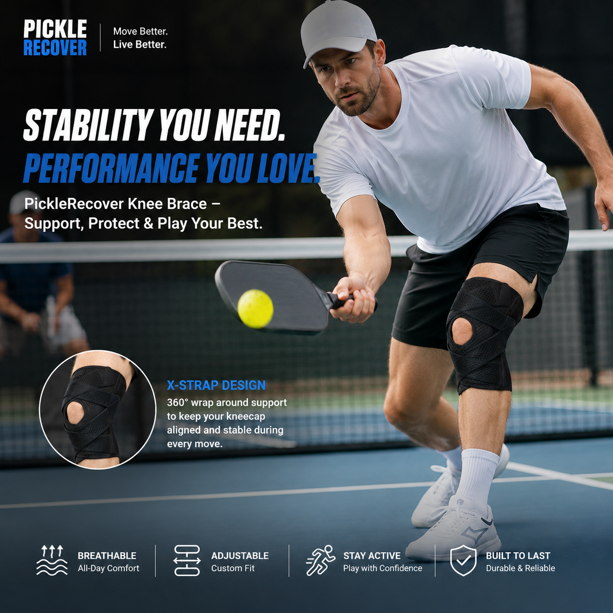 Built For Pickleball. Stay Steady On Every Pivot, Lunge, And Dink.